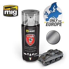 PREORDER Ammo by MIG - Titans Hobby - Aerosol Spray - Gun Metal Primer 400ml