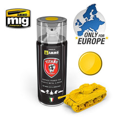 PREORDER Ammo by MIG - Titans Hobby - Aerosol Spray - Imperial Yellow Matt Primer 400ml