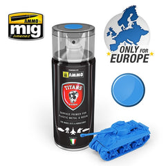 PREORDER Ammo by MIG - Titans Hobby - Aerosol Spray - Space Blue Matt Primer 400ml