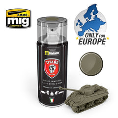 PREORDER Ammo by MIG - Titans Hobby - Aerosol Spray - U.S. Olive Drab Matt Primer 400ml