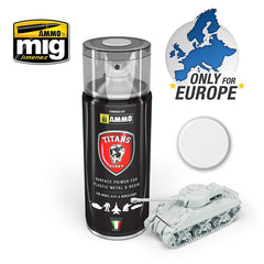 PREORDER Ammo by MIG - Titans Hobby - Aerosol Spray - White Matt Primer 400ml