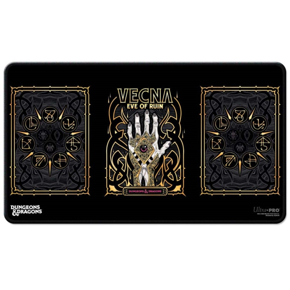 PREORDER Ultra Pro: Vecna Eve of Ruin Black Stitched Playmat All Art for Dungeons & Dragons