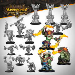 PREORDER Warmachine: Southern Kriels Fire Tongue Warriors Cadre