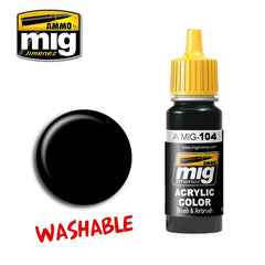 PREORDER Ammo by MIG - Acrylic Color - Washable - Black 17ml