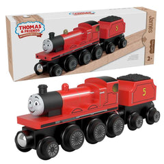 PREORDER Thomas and Friends - Wooden Railway - James Engine & Car (Large)