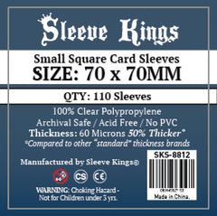 Sleeve Kings Board Game Sleeves Small Square (70mm x 70mm) (110 Sleeves Per Pack)