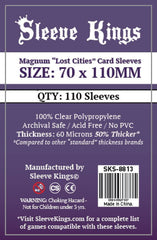 Sleeve Kings Board Game Sleeves Magnum ??ost Cities??(70mm x 110mm) (110 Sleeves Per Pack)
