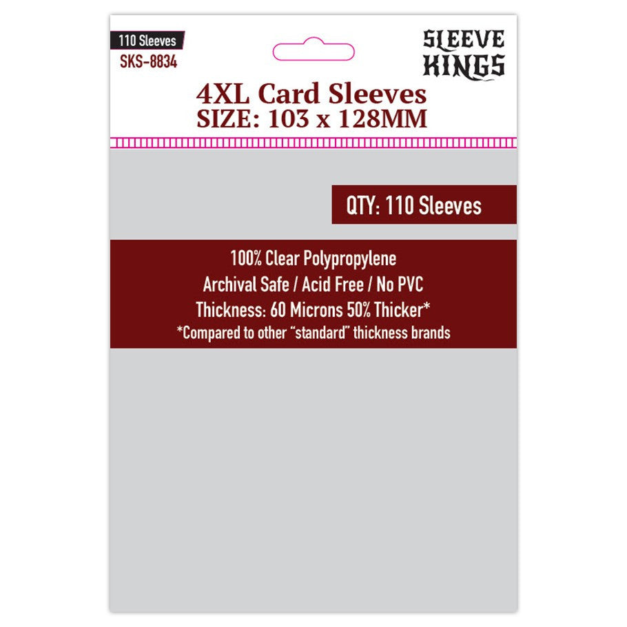 Sleeve Kings Board Game Sleeves 4mm xL (103mm x 128) (110 Sleeves Per Pack)"