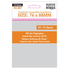 Sleeve Kings Board Game Sleeves ??ombicide Compatible (76mm x88mm) (110 Sleeves Per Pack)