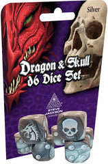 Dragon and Skull Dice Pack Silver