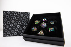 LPG Dice Set - Metal RPG Leadlight Dazzle Dark