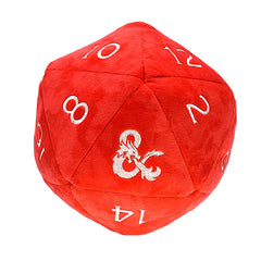 D&D Jumbo D20 Dice Plush Red and White
