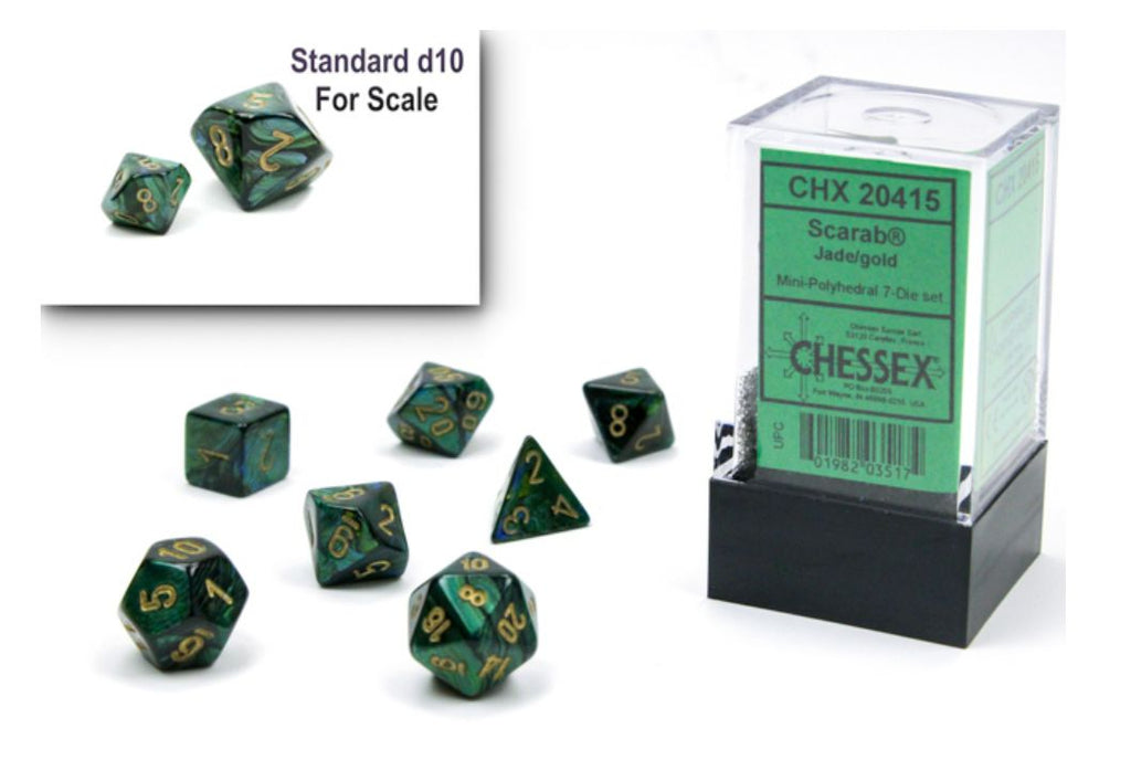 CHX 20415 Scarab Mini Jade/Gold 7-Die Set