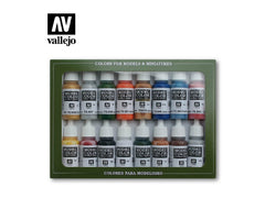Vallejo AV70102 Model Colour Folkstone Basics 16 Colour Acrylic Paint Set