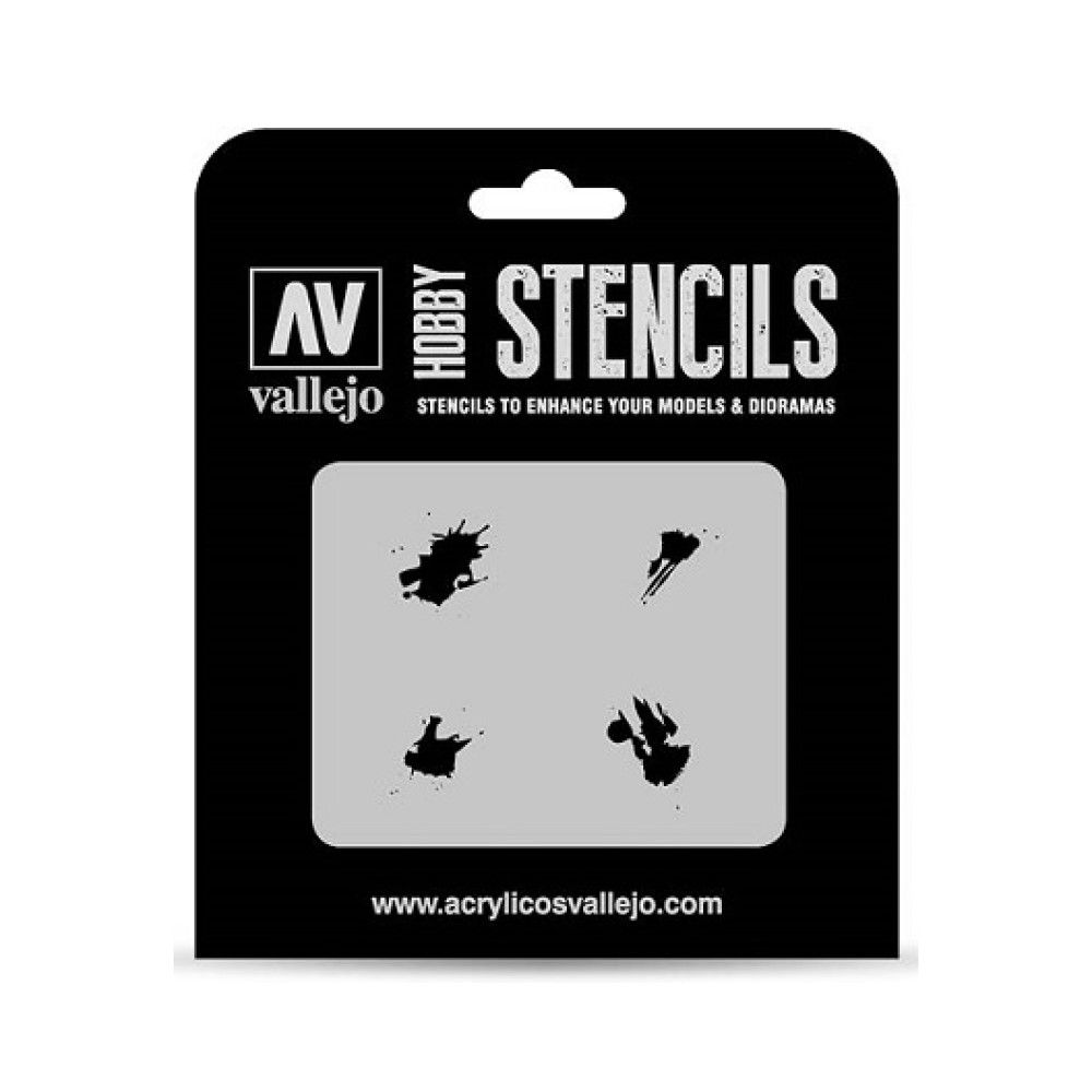 Vallejo Stencils - Texture Effects - Petrol Spills