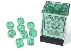 CHX 27975 Borealis 12mm d6 Light Green/gold Block (36)