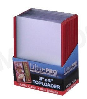 Ultra Pro Toploader Rigid Card Protector Red Border