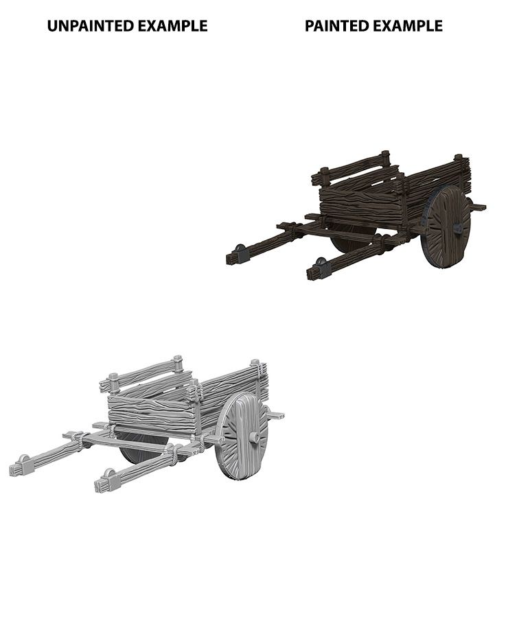 WizKids Deep Cuts Unpainted Miniatures 2 Wheel Cart