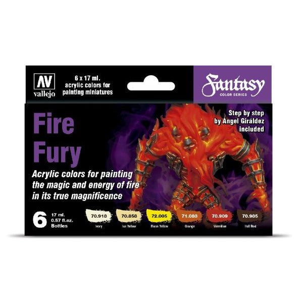 Vallejo AV70243 Fantasy Color Series - Fire Fury Set (6)