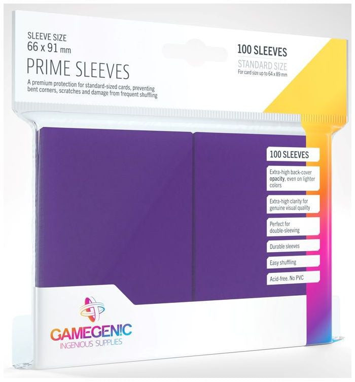 Gamegenic Prime Card Sleeves Purple (66mm x 91mm) (100 Sleeves Per Pack)