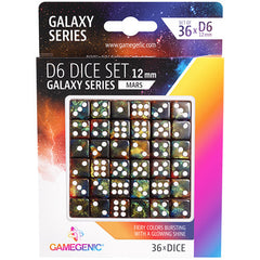 Gamegenic Galaxy Series - Mars - D6 Dice Set 12 mm (36 pcs)