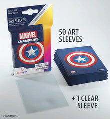 Gamegenic Marvel Champions Art Sleeves - Captain America (66mm x 91mm) (50 Sleeves)