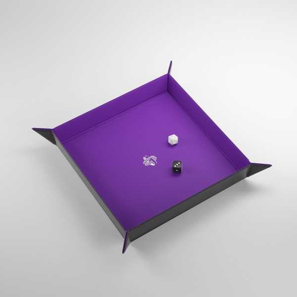 Gamegenic Magnetic Dice Tray Square Black/Purple