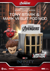 PREORDER Beast Kingdom Mini Egg Attack The Infinity Saga Stark Tower Series Tony Stark and Mark VII Suit Pod Mod Limited Edition