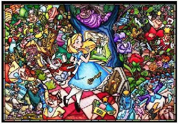 Tenyo Disney Alice in Wonderland Stained Glass Puzzle 1000 pieces