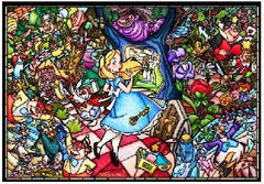 Tenyo Disney Alice in Wonderland Stained Glass Puzzle 1000 pieces