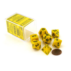 CHX 25402 Opaque Polyhedral Yellow/black 7-Die Set