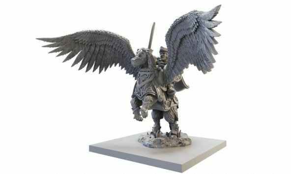 Kings Of War Halfling General On Winged Aralez