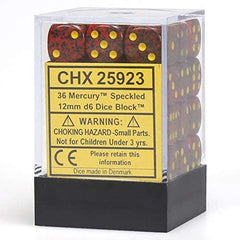 CHX 25923 Speckled 12mm d6 Mercury Block (36)