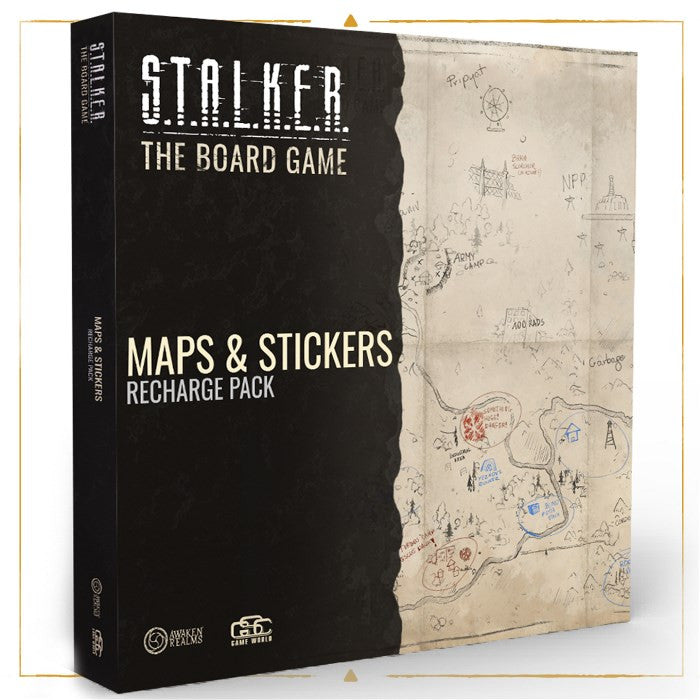 PREORDER STALKER The Board Game Maps & Stickers Recharge Pack