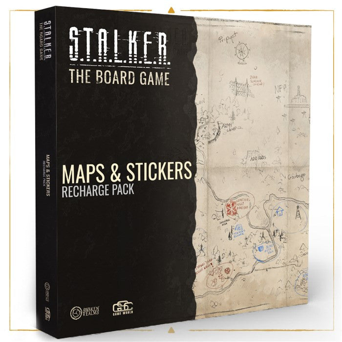 PREORDER STALKER The Board Game Maps & Stickers Recharge Pack Board Game