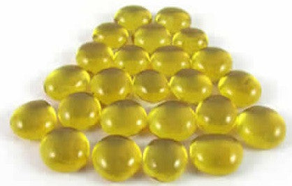 Gaming Stones Crystal Yellow Glass Stone (Qty 40) in 5 1/2??Tube
