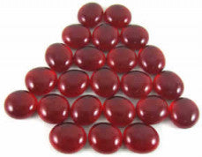 Gaming Stones Crystal Red Glass Stone (Qty 40) in 5 1/2 inches Tube