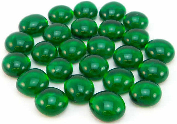 Gaming Stones Crystal Dark Green Stone (Qty 23-27) in 4 inches Tube