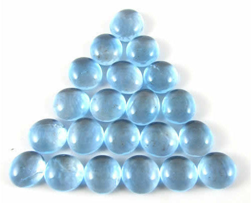 Gaming Stones Crystal Light Blue Glass Stones (Qty 23-27) in 4 inches Tube