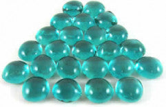 Gaming Stones Crystal Teal Glass Stones (Qty 40) in 5 1/2 inches Tube