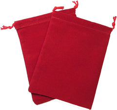 Dice Bag Suedecloth Small Red