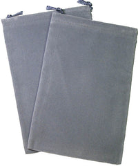 Dice Bag Suedecloth Large Grey