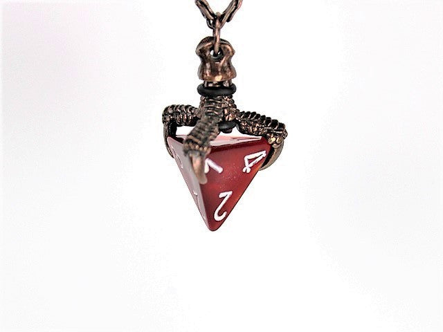CHX 53001 D4 Dice Pendant d4 w/ Old Copper Finish