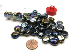 Gaming Stones Black Opal Iridized Glass Stones (Qty 40) in 5 1/2??Tube