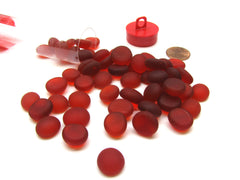 Gaming Stones Crystal Red Frosted Glass Stones (Qty 23-27) in 4??Tube