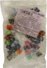 BULK D8 Dice Assorted Loose Signature Polyhedral (50 Dice in Bag)