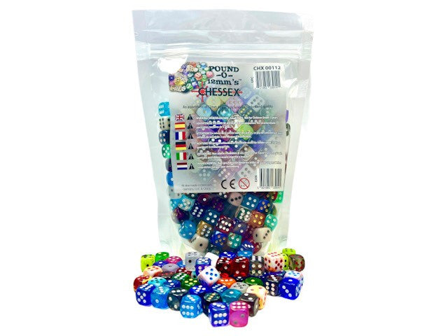 Chessex BULK D6 Dice Pound-O-12mm d6 Dice
