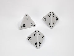 Chessex D4 Dice Opaque Polyhedral White/black d4