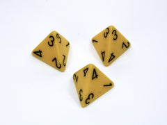 Chessex D4 Dice Opaque Polyhedral Yellow/black d4