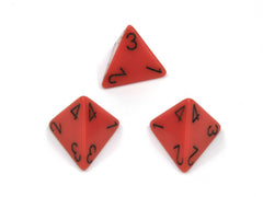 Chessex D4 Dice Opaque Polyhedral Orange/black d4